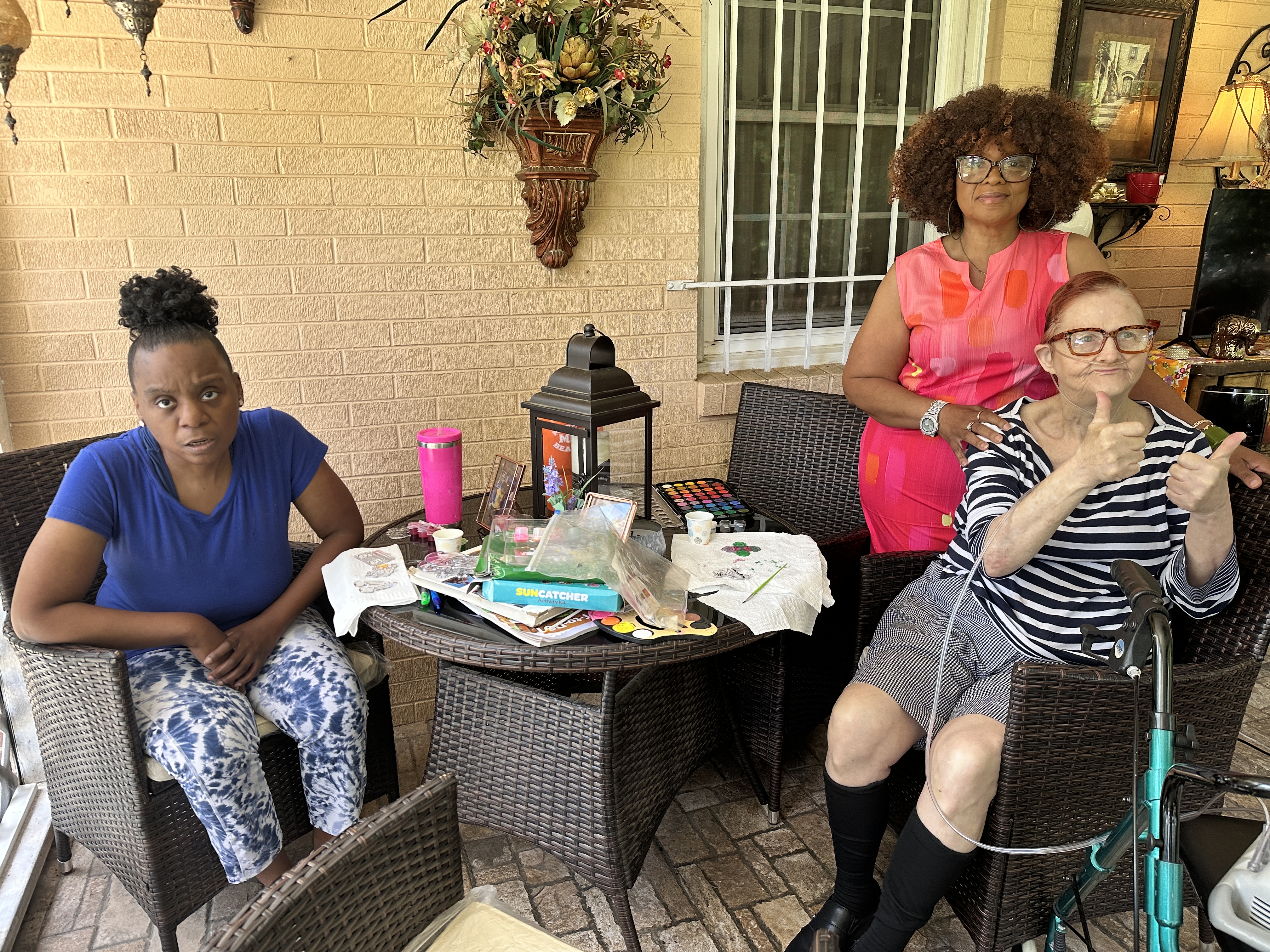 Darlene smiles with her clients