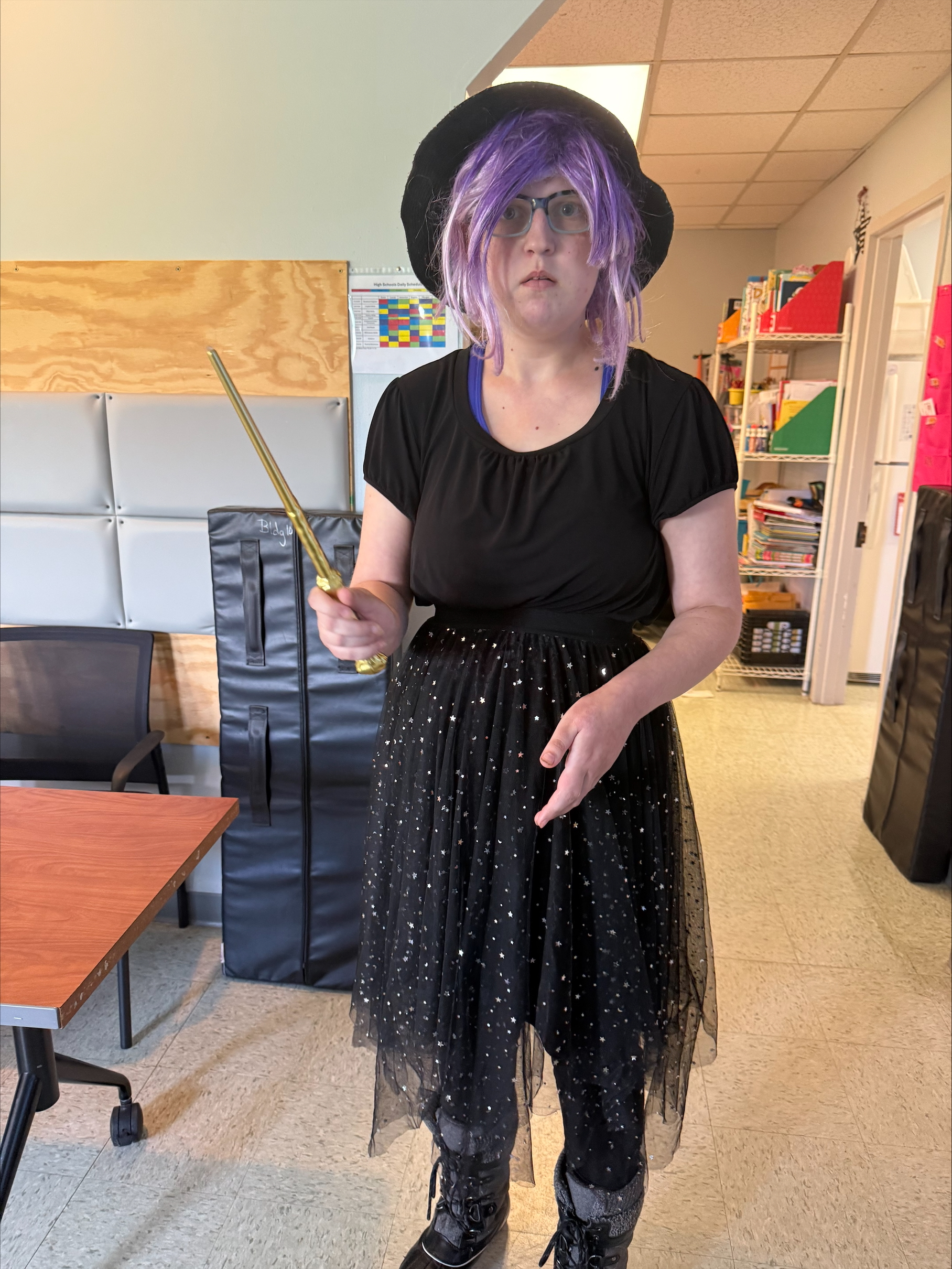 Kaylee dressed as a witch