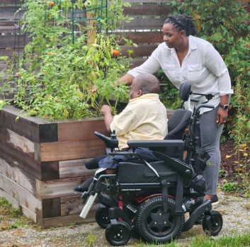 Leteane spends time in the garden of his Group Home